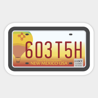 El Camino License Plate #603 T5H Sticker